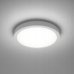 Panel LED natynkowy okrągły o średnicy 28,5 cm, mocy 24W, barwie światła 4000K. Produkt w kolorze białym, zamontowany na suficie, z gładką, matową powierzchnią i równomiernym rozproszeniem światła.