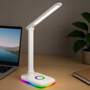 Alma LED lampka biurkowa 12W/CCT +RGB biała