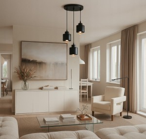 Elza lampa wisząca okrągła 3xE27 czarna