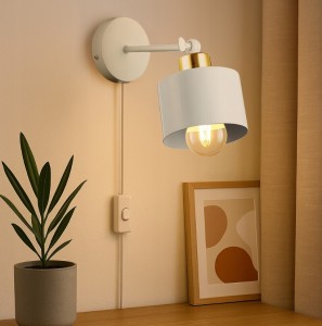 Elza kinkiet ruchomy 1xE27 biały/złoty