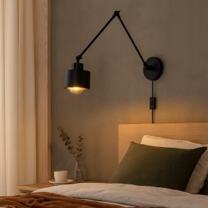 Elza kinkiet ruchomy na wysięgniku 1xE27 czarny