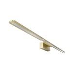 Kinkiet LED Luce Parette Old Gold 92 IP44, złoty, o długości 92 cm, z prostokątną podstawą. Posiada cienką linię światła w białym kolorze, zamontowany w pozycji poziomej. Idealny do nowoczesnych wnętrz.