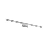Kinkiet LED Luce Parette Cromo 92 IP44 o mocy 12W, w chromowanym wykończeniu. Produkt ma prostokątny kształt, montowany na ścianie. Widoczny jest detal w postaci teksturowanej podstawy. Tło zdjęcia jest jednolite, co podkreśla nowoczesny design lampy.
