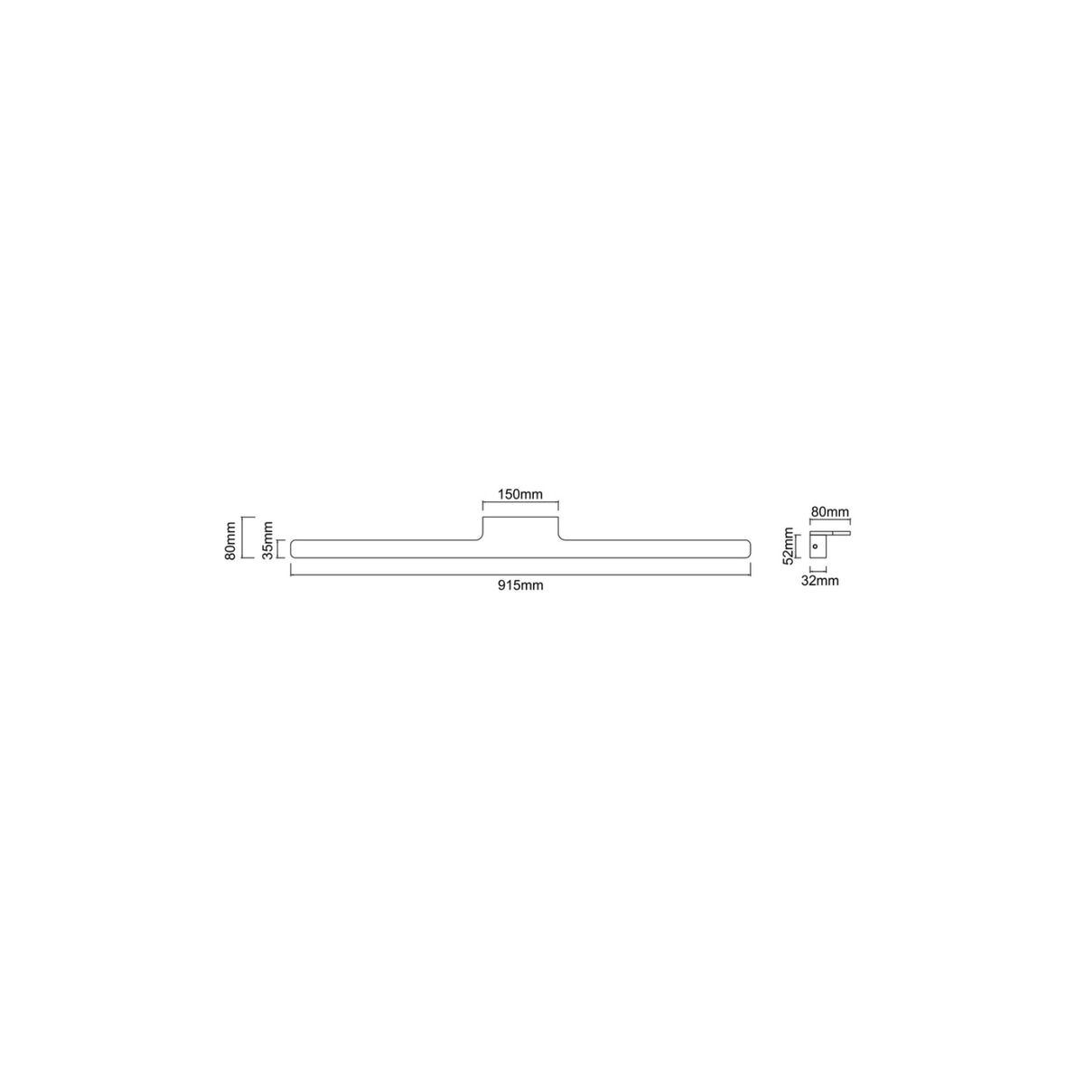 Kinkiet LED Luce Parette Cromo 92 IP44, o wymiarach 915 mm x 80 mm x 32 mm, w kolorze chromowanym. Prosty, prostokątny kształt z wbudowanym źródłem światła 12W CCT, idealny do nowoczesnych wnętrz.