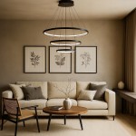 Coma lampa wisząca z pilotem 3xLED 77W CCT czarna