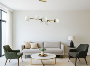 Bali lampa wisząca 6xE27 złota