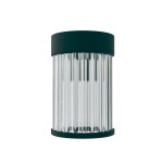 Lampa sufitowa Fiatto PL Nero w kolorze czarnym, z metalową oprawą i prostokątnymi, przezroczystymi elementami. Ujęcie frontalne, produkt zamontowany, widoczne gniazdo na żarówkę G9. Idealna do nowoczesnych wnętrz.