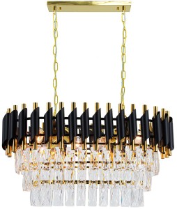 Toledo lampa wisząca 6xE27 złota/czarna 6260/6E TR BL