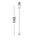 Lampa wisząca Achocalla 1xLED 5W w kolorze białym. Prosty, cylindryczny kształt z długim przewodem. Wymiary: wysokość 145 cm, średnica 8 cm. Minimalistyczny design, idealna do nowoczesnych wnętrz.