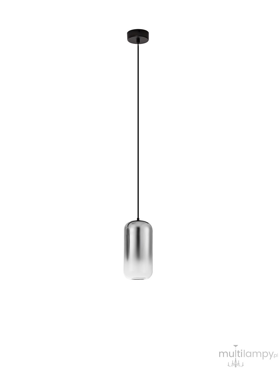 Lampa wisząca Anuco 1xLED 3W w kolorze czarnym, z cylindrycznym kloszem. Zawieszona na długim, czarnym przewodzie, z metalowym mocowaniem sufitowym. Minimalistyczny design, idealna do nowoczesnych wnętrz.