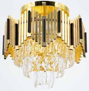 Belize lampa sufitowa 4xE27 złota/czarna 6232/4B TR BL