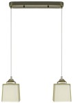 Kostka lampa wisząca 2xE27 mosiądz 6753/2 21QG