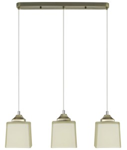 Kostka lampa wisząca 3xE27 mosiądz 6753/3 21QG