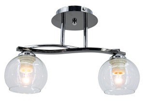 Cleo lampa sufitowa 2xE27 chrom/grafit 8912/2 9BC