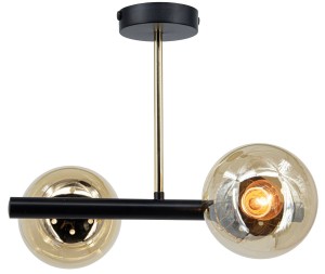 Otis lampa wisząca 2xE27 czarna/złota 3010/2 BL TR