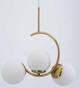 Luna lampa wisząca 3xE14 mosiądz 8330/3 DTR