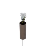 Lampa wisząca Amarela L w czarnym melanżu, z jednym gniazdem E27. Ujęcie z góry pokazuje cylindryczny korpus oraz widoczny mechanizm montażowy z przewodami. Produkt jest w pozycji pionowej, na jednolitym tle.