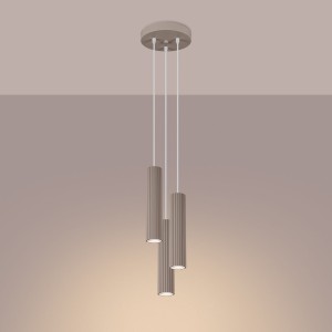 Karbon 3P lampa wisząca 3xGU10 taupe SL.1775