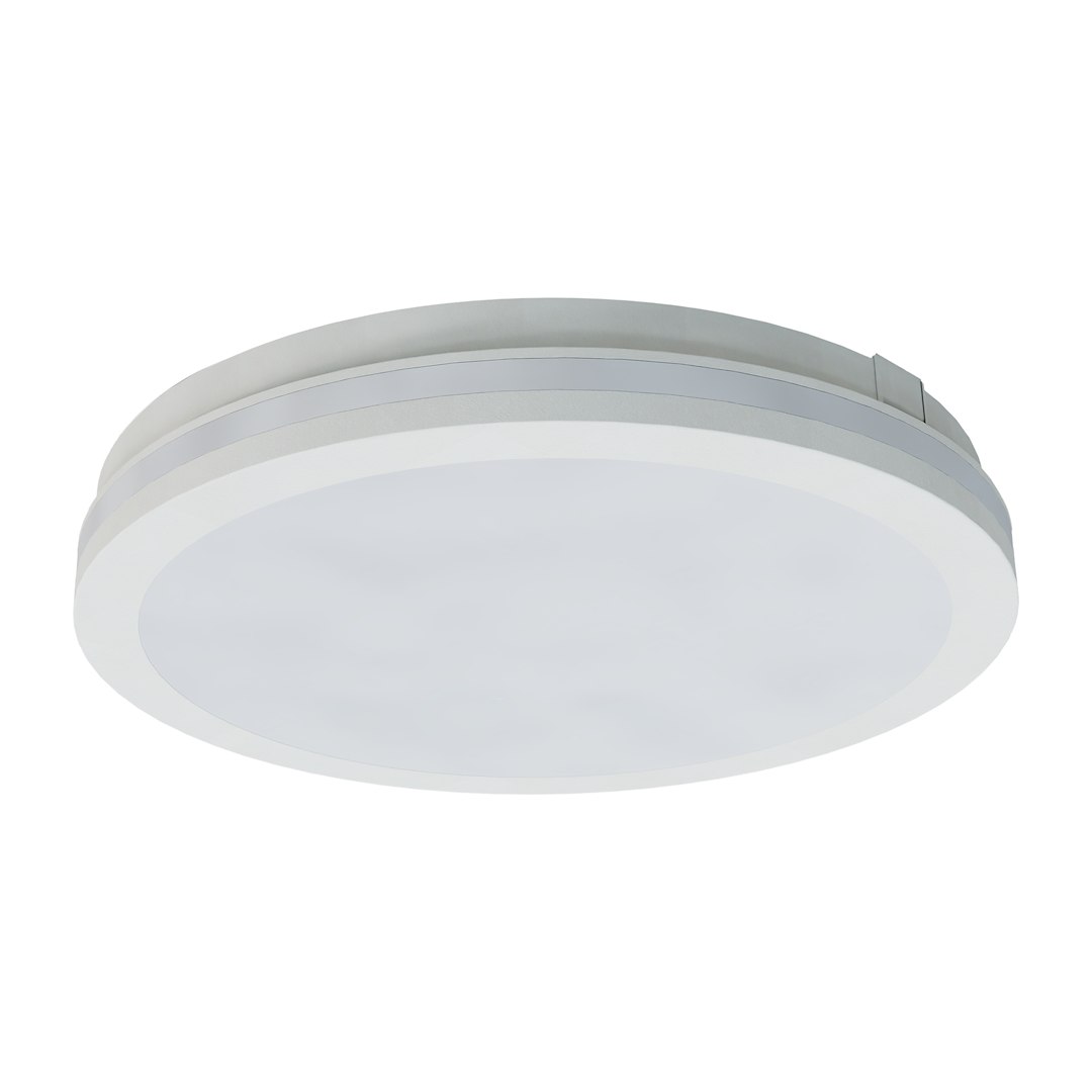 Plafon LED Marlon D30 o średnicy okrągłej, białej obudowie, z funkcją IP54. Źródło światła o mocy 36W i temperaturze barwowej 4000K, montowany na suficie, z widocznymi detalami krawędzi.