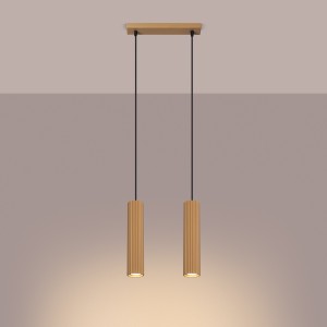 Karbon 2 lampa wisząca 2xGU10 złota SL.1555
