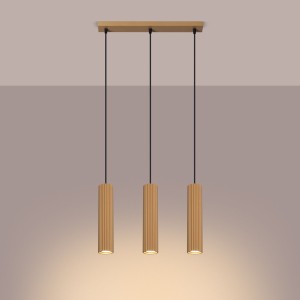 Karbon 3 lampa wisząca 3xGU10 złota SL.1556