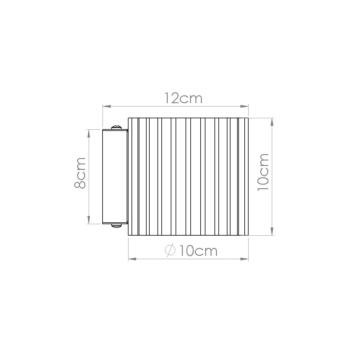 Kinkiet Aura 1xG9 w odcieniu taupe, o prostokątnym kształcie. Wymiary: 12 cm szerokości, 10 cm wysokości, 10 cm głębokości. Wzór w poziome paski, wykonany z materiału. Montaż ścienny, przeznaczony do oświetlenia wnętrz.