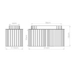 Lampa sufitowa Aura w kolorze ultramaryny, z miejscem na dwie żarówki GU10. Prostokątny kształt o wymiarach 21 cm x 12 cm, z fakturą w pionowe paski. Wysokość 10 cm, montaż sufitowy, minimalistyczny design.