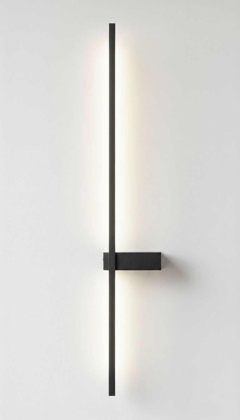 Kinkiet LED Lira 90 w kolorze czarnym, o mocy 12W i temperaturze barwowej 4000K. Produkt ma minimalistyczny, prostokątny kształt, montowany na ścianie. Emituje ciepłe światło z obu stron, zapewniając nowoczesne oświetlenie.