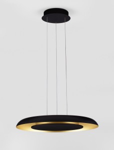 Capinota lampa wisząca 1xLED 38W CCT czarna złota LE44798