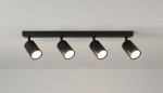 Spoti lampa sufitowa (spot) 4-punktowa czarna