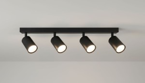 Spoti lampa sufitowa (spot) 4-punktowa czarna