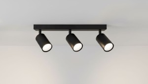 Spoti lampa sufitowa (spot) 3-punktowa czarna