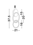 Kinkiet Chulumani 2xLED 15W w kolorze czarnym, z dwiema okrągłymi oprawami. Wymiary: wysokość 37,5 cm, szerokość 21 cm, głębokość 8 cm. Prosty, nowoczesny design, idealny do wnętrz. Umożliwia równomierne oświetlenie przestrzeni.