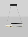 Lampa wisząca Chulumani 2xLED 36W w kolorze czarnym, złożona z dwóch prostokątnych ram w różnych kolorach. Zawieszona na czarnych linkach, prezentuje nowoczesny design. Montaż sufitowy, idealna do nowoczesnych wnętrz.