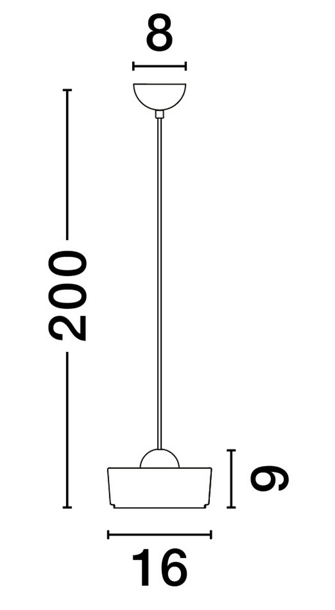 Lampa wisząca Espinar 1xLED 6W w kolorze złotym, o wysokości 200 cm i średnicy podstawy 16 cm. Prosty, elegancki design z okrągłym elementem mocującym i płaską podstawą. Idealna do nowoczesnych wnętrz.