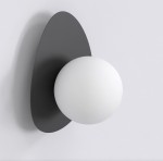 Ovo kinkiet 1xG9 czarny 1527/K1