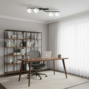 Naton lampa sufitowa 4xE14 czarna opal 1508/4