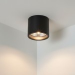 Cube lampa sufitowa tuba 1xGU10 AR111/IP44 czarna