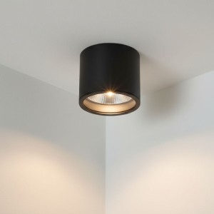 Cube lampa sufitowa tuba 1xGU10 AR111/IP44 czarna