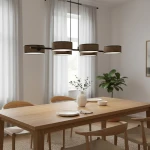 Drumz lampa wisząca 6xE14 brązowa 1563/6