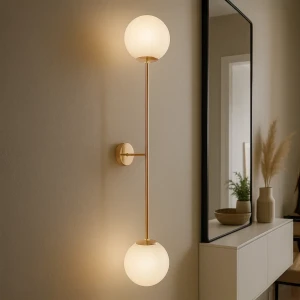 Lumia kinkiet 2xE27 złoty/biały K-5407