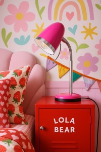Kajtek lampka biurkowa 1xE27 różowa K-MT-200 