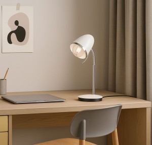 Kajtek lampka biurkowa 1xE27 biała K-MT-200 