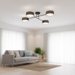 Maga lampa sufitowa 4xE14 brązowa 1569/4
