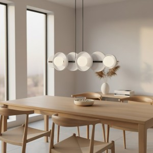 Model lampa wisząca 6xG9 czarna biała 1487/6
