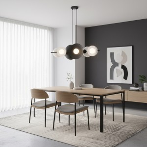 Volum lampa wisząca 6xG9 czarna biała 1484/6