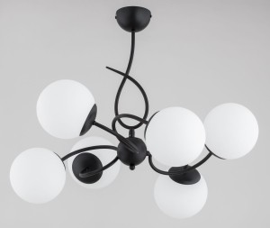 Tornado lampa wisząca 6xE14 czarna 63379