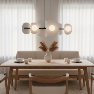 Elementi lampa wisząca 6xG9 czarna szara 1494/6