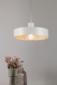Rif L lampa wisząca 1xE27 szary beż 41436