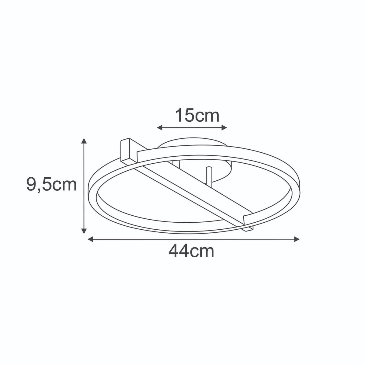 Lampa sufitowa Tivoli 1xLED 24W CCT w kolorze czarnym, o okrągłej formie. Wymiary: średnica 44 cm, wysokość 9,5 cm, szerokość 15 cm. Prosta konstrukcja z centralnym punktem mocowania. Idealna do nowoczesnych wnętrz.